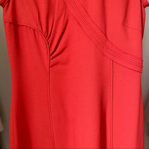 Hugo Boss Red Sheath Mini Dress Crew Neck Sleeveless - Picture 3 of 7